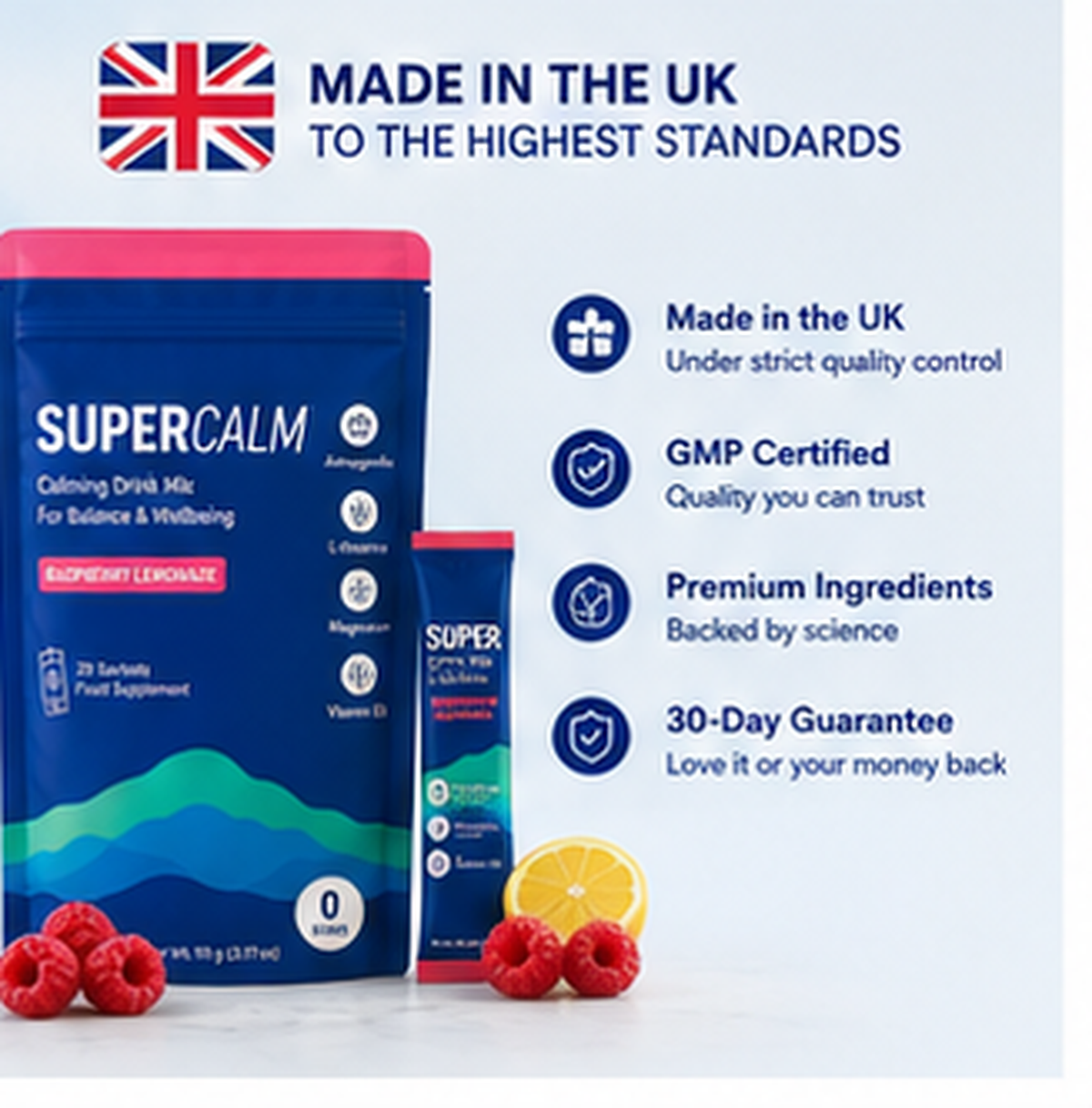 SuperCalm – Calming Drink Mix | Stress, Sleep & Focus