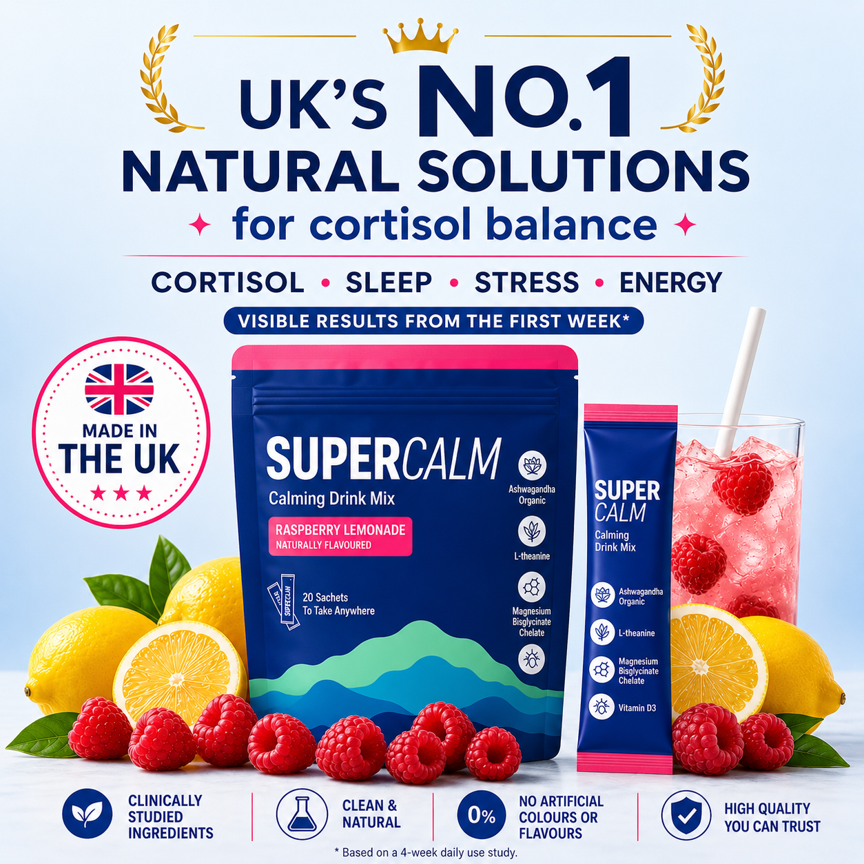 SuperCalm – Calming Drink Mix | Stress, Sleep & Focus