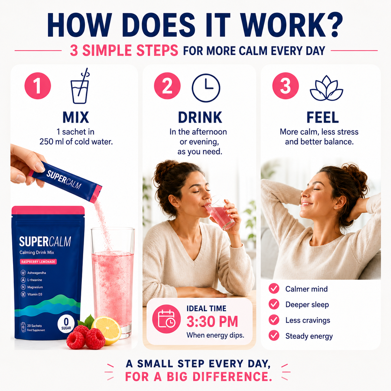 SuperCalm – Calming Drink Mix | Stress, Sleep & Focus